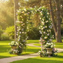Outsunny Garden Arch, Rose Arch, 180 x 40 x 215 cm, Black
