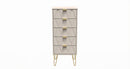 Glitz Ready Assembled 5 Drawer Tallboy in Kashmir Matt