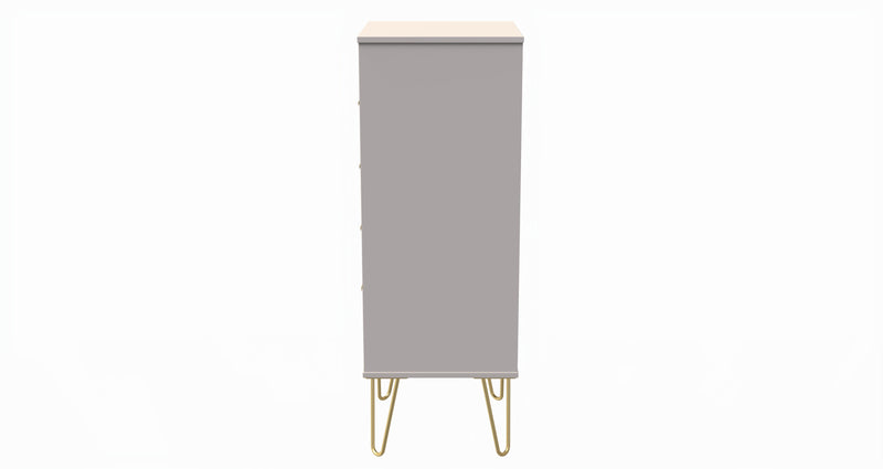 Glitz Ready Assembled 5 Drawer Tallboy in Kashmir Matt
