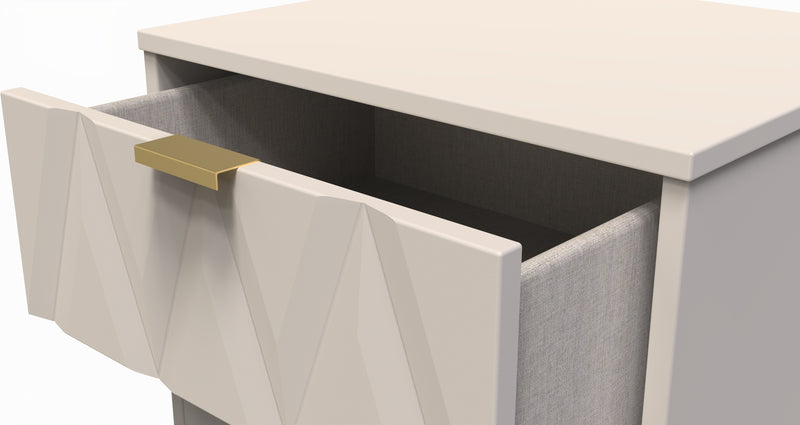Glitz Ready Assembled 5 Drawer Tallboy in Kashmir Matt