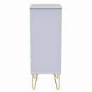 Glitz Ready Assembled 5 Drawer Tallboy in Kobe Pink & White