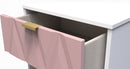 Glitz Ready Assembled 5 Drawer Tallboy in Kobe Pink & White