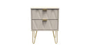 Glitz Ready Assembled 2 Drawer Bedside Cabinet in Kashmir Matt