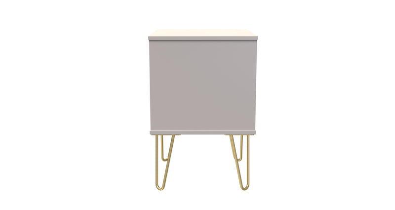 Glitz Ready Assembled 2 Drawer Bedside Cabinet in Kashmir Matt