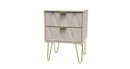 Glitz Ready Assembled 2 Drawer Bedside Cabinet in Kashmir Matt