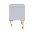 Glitz Ready Assembled 2 Drawer Bedside Cabinet in Kobe Pink & White