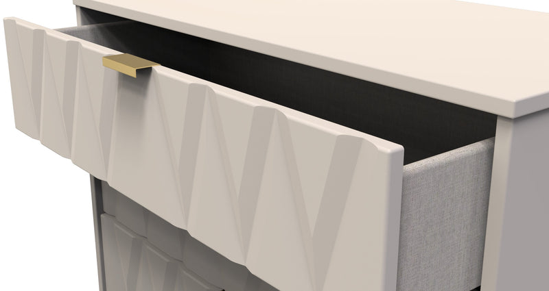 Glitz Ready Assembled 4 Drawer Chest in Kashmir Matt