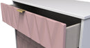 Glitz Ready Assembled 4 Drawer Chest in Kobe Pink & White