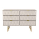 Glitz Ready Assembled 6 Drawer Wide Chest in Kashmir Matt