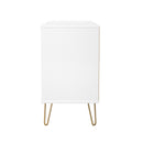 Glitz Ready Assembled 6 Drawer Wide Chest in Kobe Pink & White