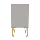 Glitz Ready Assembled 3 Drawer Bedside Table In Kashmir Matt