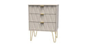 Glitz Ready Assembled 3 Drawer Chest in Kashmir Matt