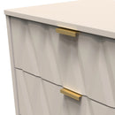 Glitz Ready Assembled 3 Drawer Bedside Table In Kashmir Matt