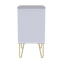 Glitz Ready Assembled 3 Drawer Bedside Table In Kobe Pink & White