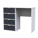 Glitz Ready Assembled 4 Drawer Vanity in Indigo Matt & White