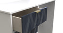 Glitz Ready Assembled 4 Drawer Vanity in Indigo Matt & White