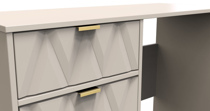 Glitz Ready Assembled 4 Drawer Vanity in Kashmir Matt