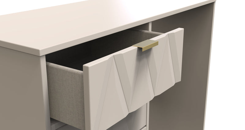 Glitz Ready Assembled 4 Drawer Vanity in Kashmir Matt