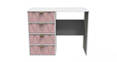 Glitz Ready Assembled 4 Drawer Vanity in Kobe Pink & White