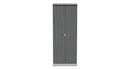 Glitz Ready Assembled Wardrobe with 2 Doors  - Shadow Matt & Grey