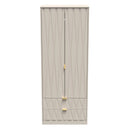 Glitz Ready Assembled 2 Door 2 Drawer Wardrobe in Kashmir Matt