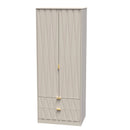 Glitz Ready Assembled 2 Door 2 Drawer Wardrobe in Kashmir Matt