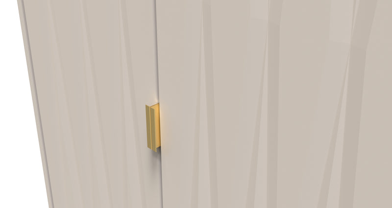 Glitz Ready Assembled 2 Door 2 Drawer Wardrobe in Kashmir Matt
