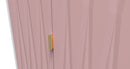 Glitz Ready Assembled 2 Door 2 Drawer Wardrobe in Kobe Pink & White