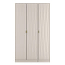Glitz Ready Assembled Tall Triple Plain Wardrobe in Kashmir Matt