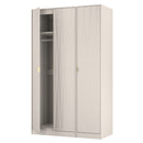 Glitz Ready Assembled Tall Triple Plain Wardrobe in Kashmir Matt