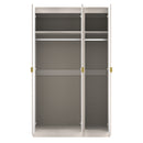 Glitz Ready Assembled Tall Triple Plain Wardrobe in Kashmir Matt