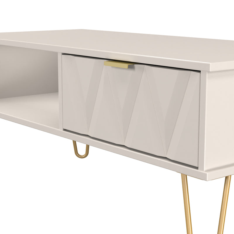 Glitz Ready Assembled 1 Drawer Coffee Table in Kashmir Matt