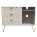 Glitz Ready Assembled 3 Drawer TV Unit in Kashmir Matt