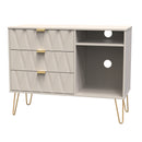 Glitz Ready Assembled 3 Drawer TV Unit in Kashmir Matt