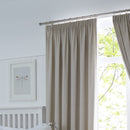 Fusion Dijon Pencil Pleat Curtains in Natural