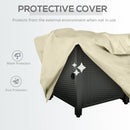 Outsunny Square Propane Gas Fire Pit Table, 50000 BTU Rattan Smokeless Firepit Patio Heater with Protective Cover, Lava Rocks and Lid, 71cm x 71cm x 62cm, Black