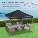Outsunny gazebo roof replacement UV50+ Waterproof 3x3(m) Black