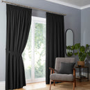 Fusion Dijon Pencil Pleat Curtains in Black