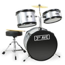 3rd Avenue 3 Piece Junior Drum Kit - Silver