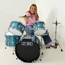 3rd Avenue 5 Piece Junior Drum Kit - Metallic Blue