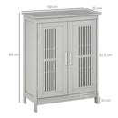 Kleankin Modern Bathroom Cabinet, Freestanding Floor Cabinet With Storage
