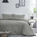 Serene Dart Duvet Cover Set in Grey