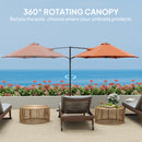 Outsunny 2.5M Offset Roma Patio Umbrella W/ 360° Rotation