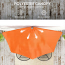 Outsunny 2.7m Metal Frame Garden Furniture Parasol Half Round Umbrella Orange
