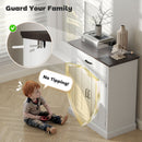 HOMCOM Sideboard Storage Cabinet with Thick Tabletop and 2 Barn Doors White