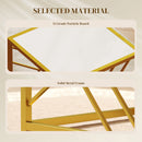 HOMCOM Set of 3 Nesting Coffee Tables Square End Tables w/ Metal Frame White