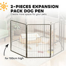PawHut 2 Piece Expansion Pack Dog Pen for 100cm High Animal Pen