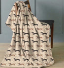 Dachshund Printed Super Soft Flannel Throw - 120x150cm