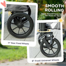 PawHut Easy Folding Pet Stroller for Large Dogs