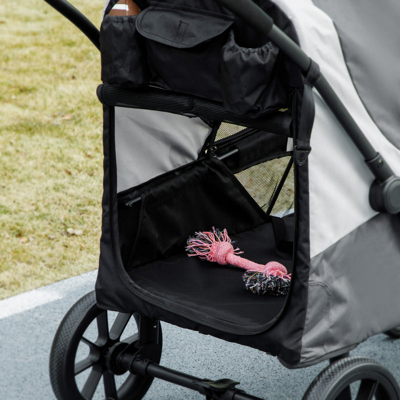 PawHut Easy Folding Pet Stroller for Large Dogs
